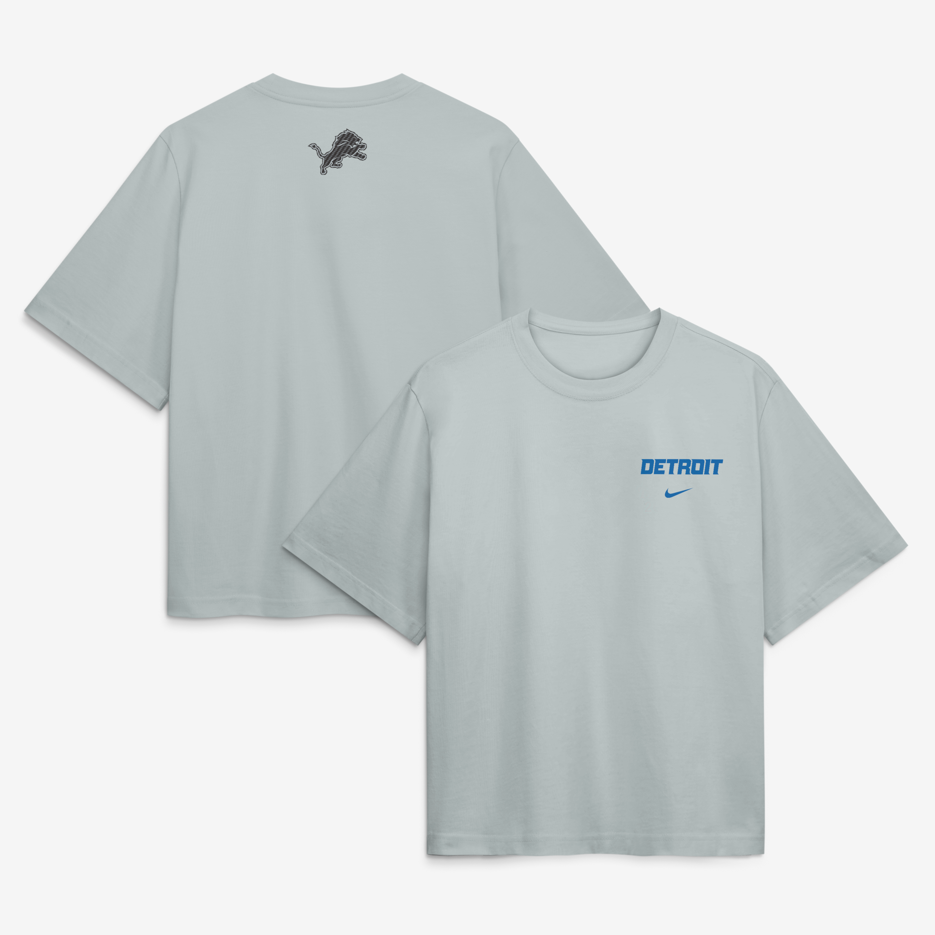 Women's Nike Silver Detroit Lions 2026 Rivalries Collection Boxy T-Shirt