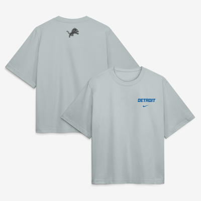  Detroit Lions Nike Women's 2026 Rivalries Collection Boxy T-Shirt - Silver