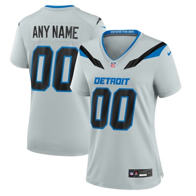 Detroit Lions Nike Women's 2026 Rivalries Collection Game Custom Jersey - Silver