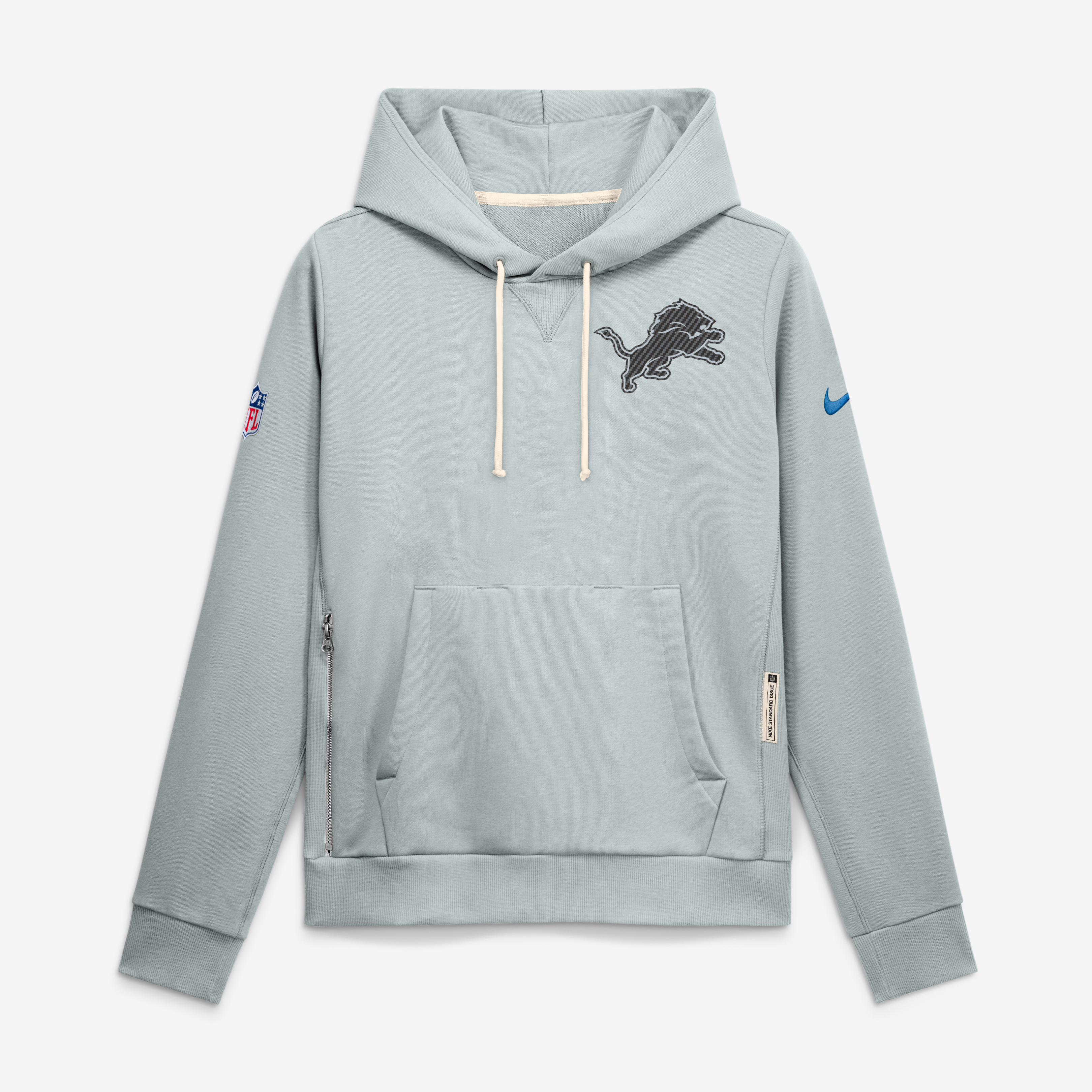 Women's Nike  Silver Detroit Lions 2026 Rivalries Collection Standard Issue Sideline Pullover Hoodie