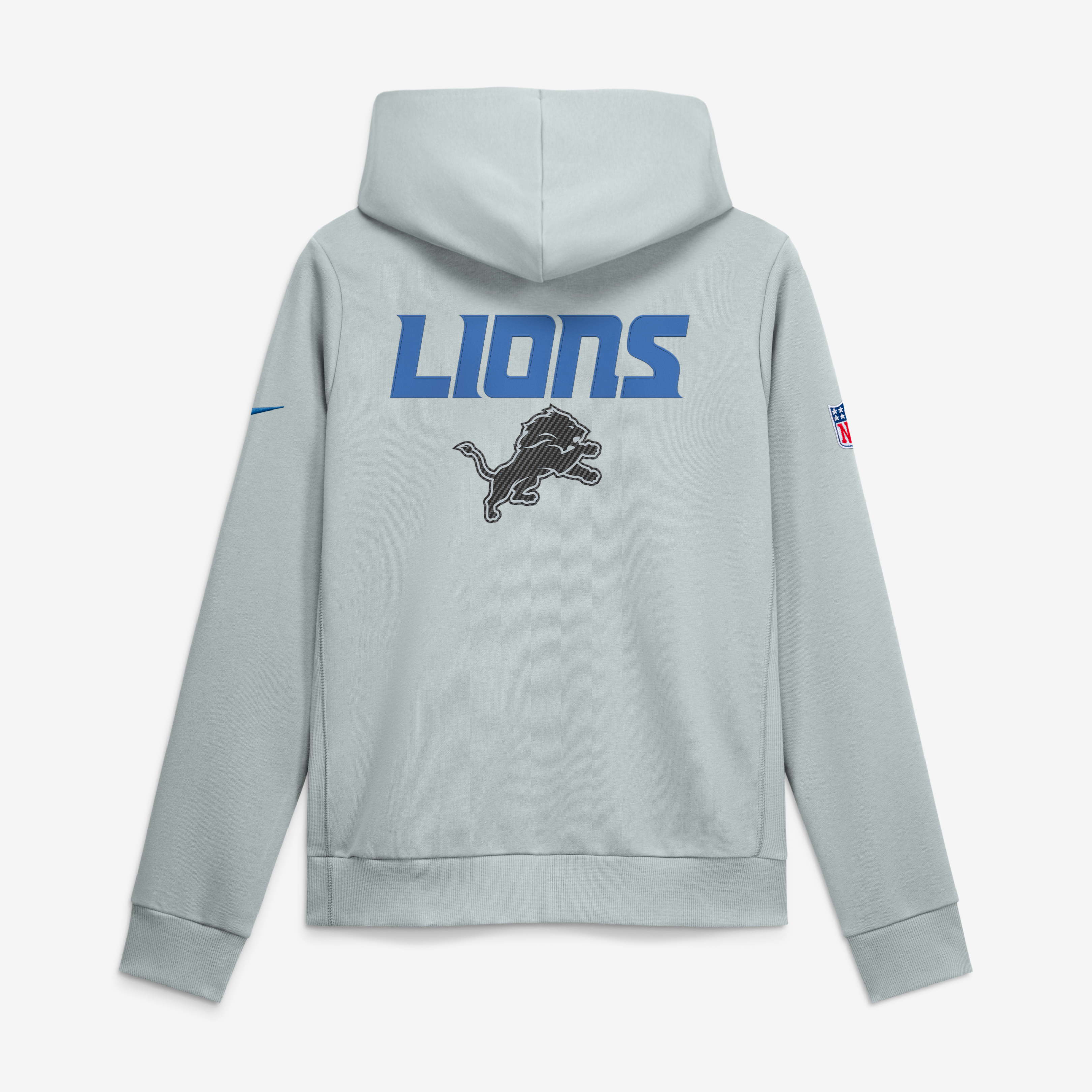Women's Nike  Silver Detroit Lions 2026 Rivalries Collection Standard Issue Sideline Pullover Hoodie
