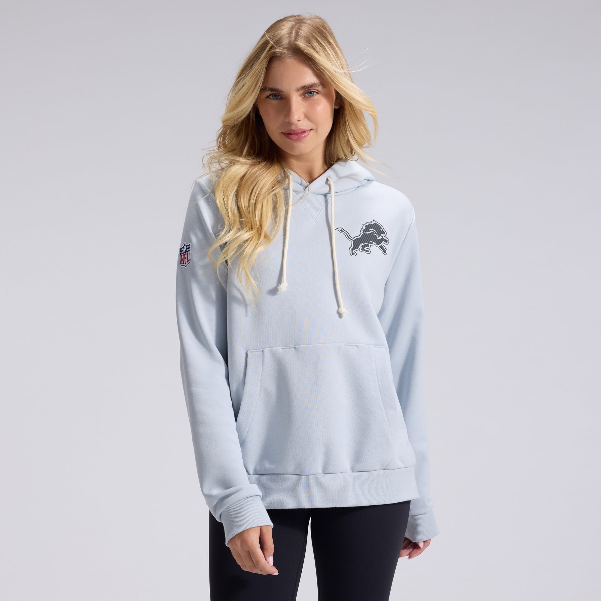Women's Nike  Silver Detroit Lions 2026 Rivalries Collection Standard Issue Sideline Pullover Hoodie