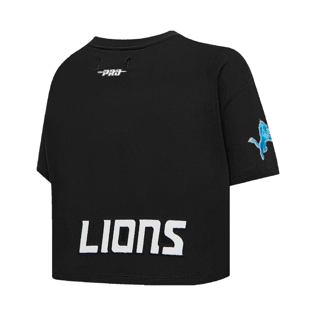 T-shirt court et boxy pour femme Amon-Ra St. Brown Detroit Lions Pro Standard avec nom et numéro de joueur - Noir