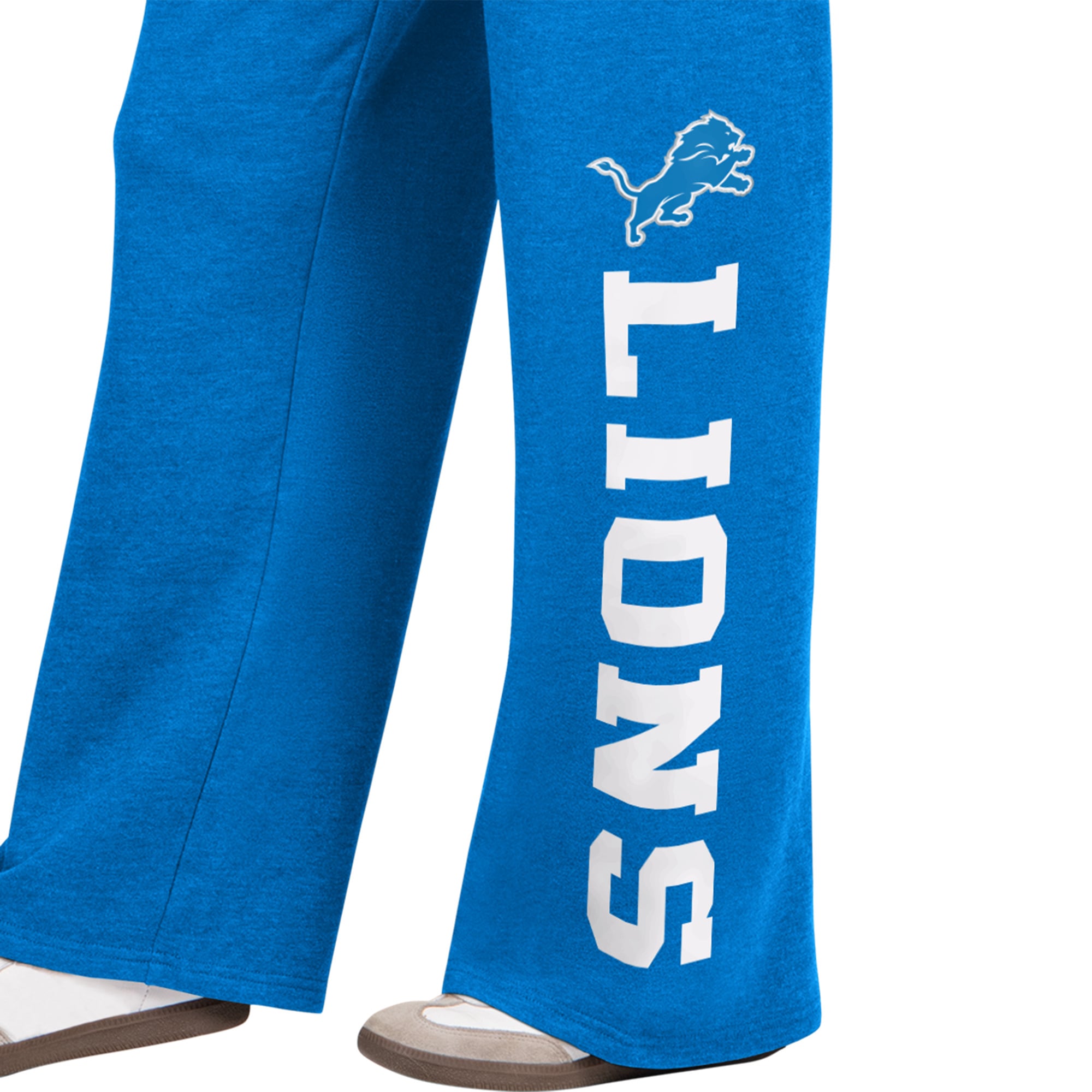 Women's  Starter Royal Detroit Lions Field Wide Leg Sweatpants