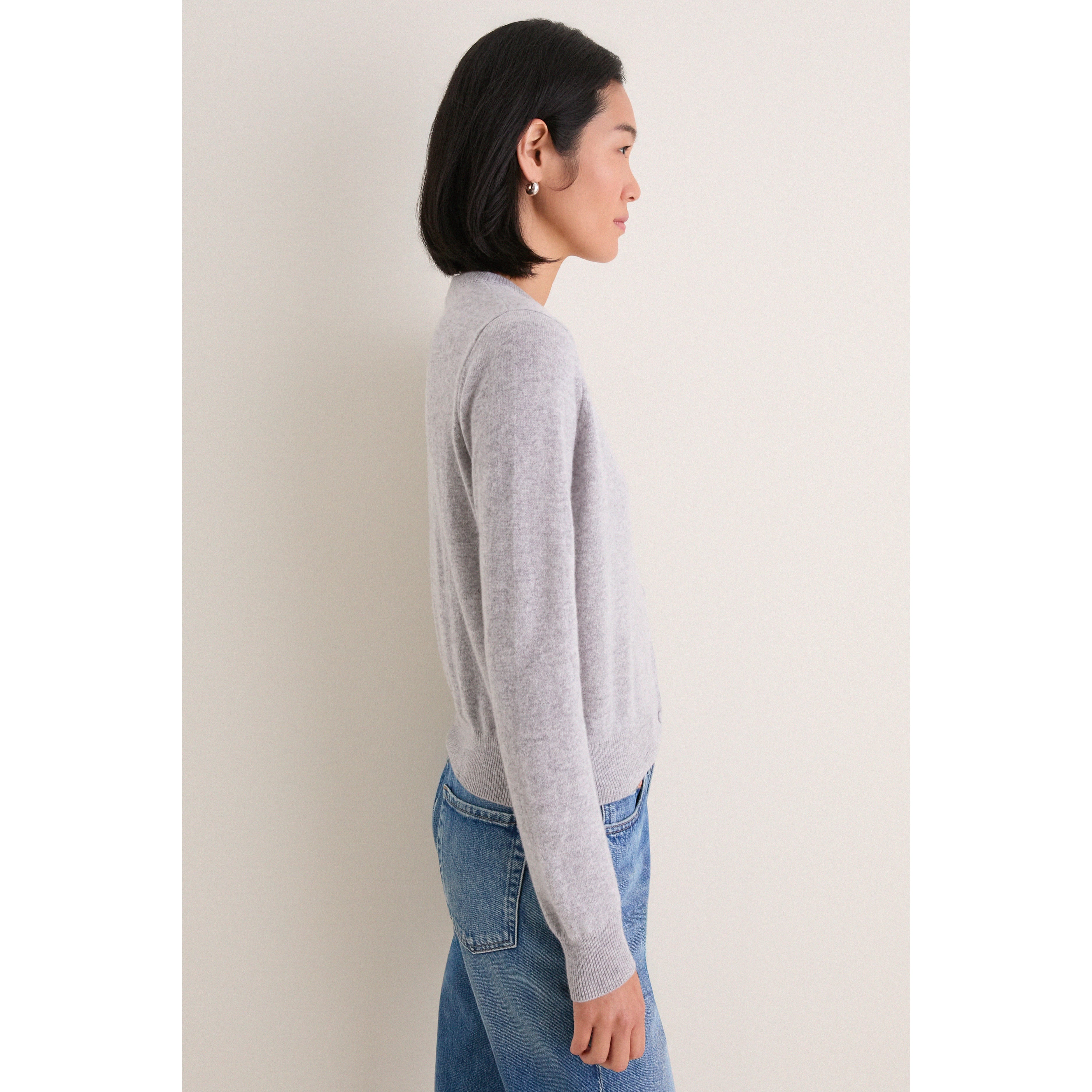 Gilet en cachemire gris à boutons pour femme, modèle Detroit Lions de Tuckernuck