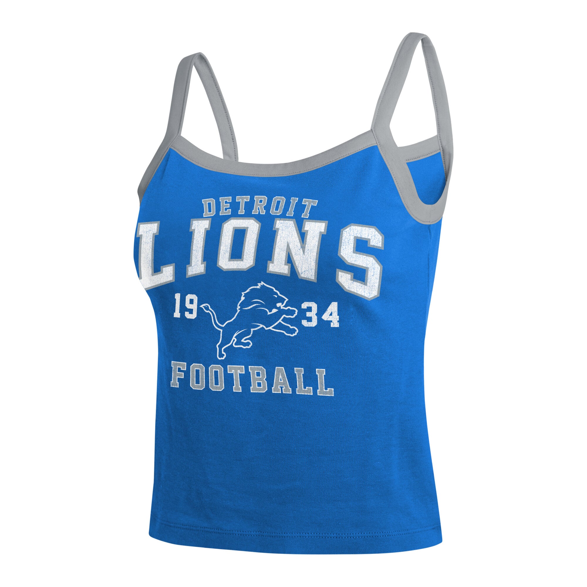 Débardeur à blocs de couleurs bleu Detroit Lions pour femme la marque WEAR by Erin Andrews