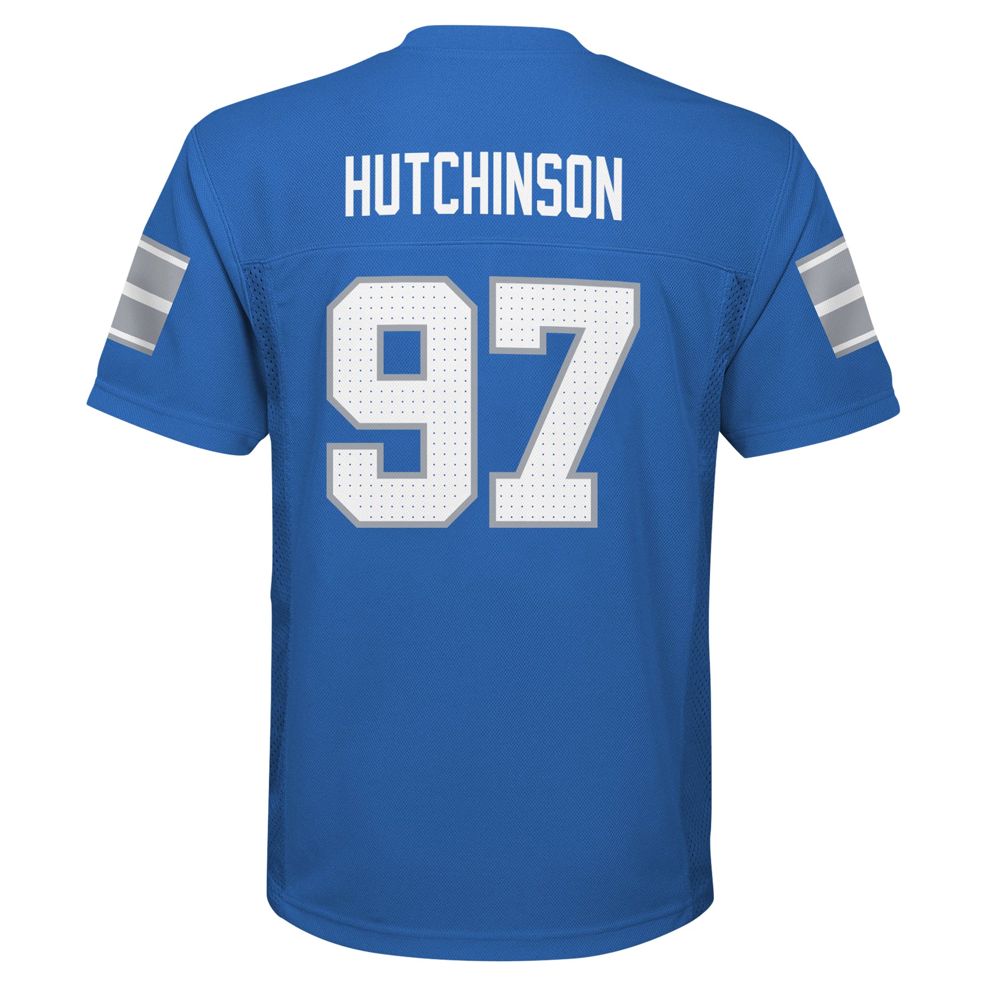 Maillot réplique bleu des Lions de Détroit d'Aidan Hutchinson pour enfant