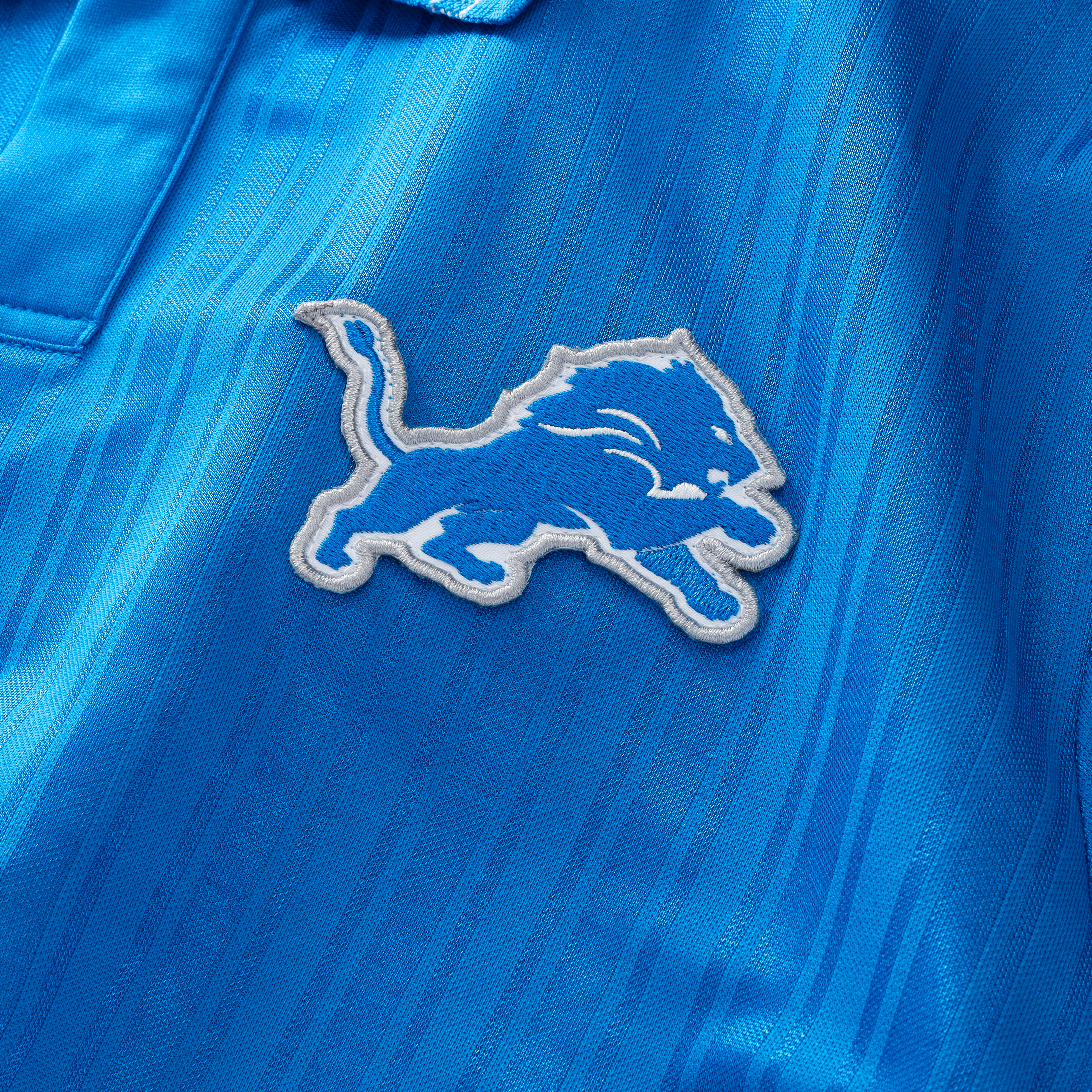 Youth Fanatics Blue Detroit Lions Football x Collared Fan Top
