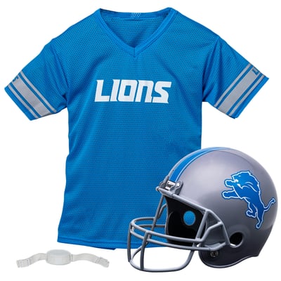 Detroit Lions Franklin Sports Youth NFL Deluxe Helmet & Jersey Set - Blue
