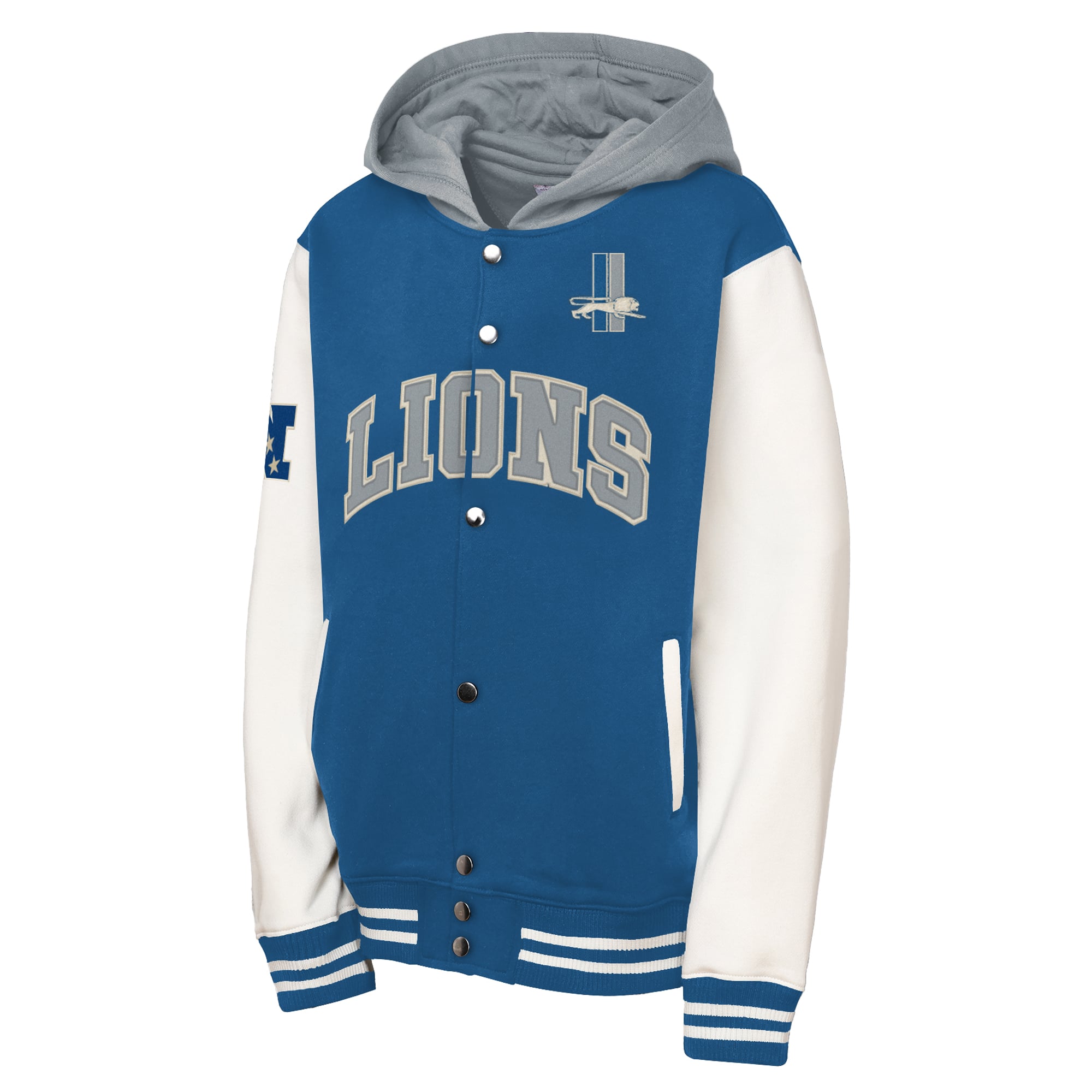 Veste polaire Mitchell & Ness bleue Detroit Lions pour enfant