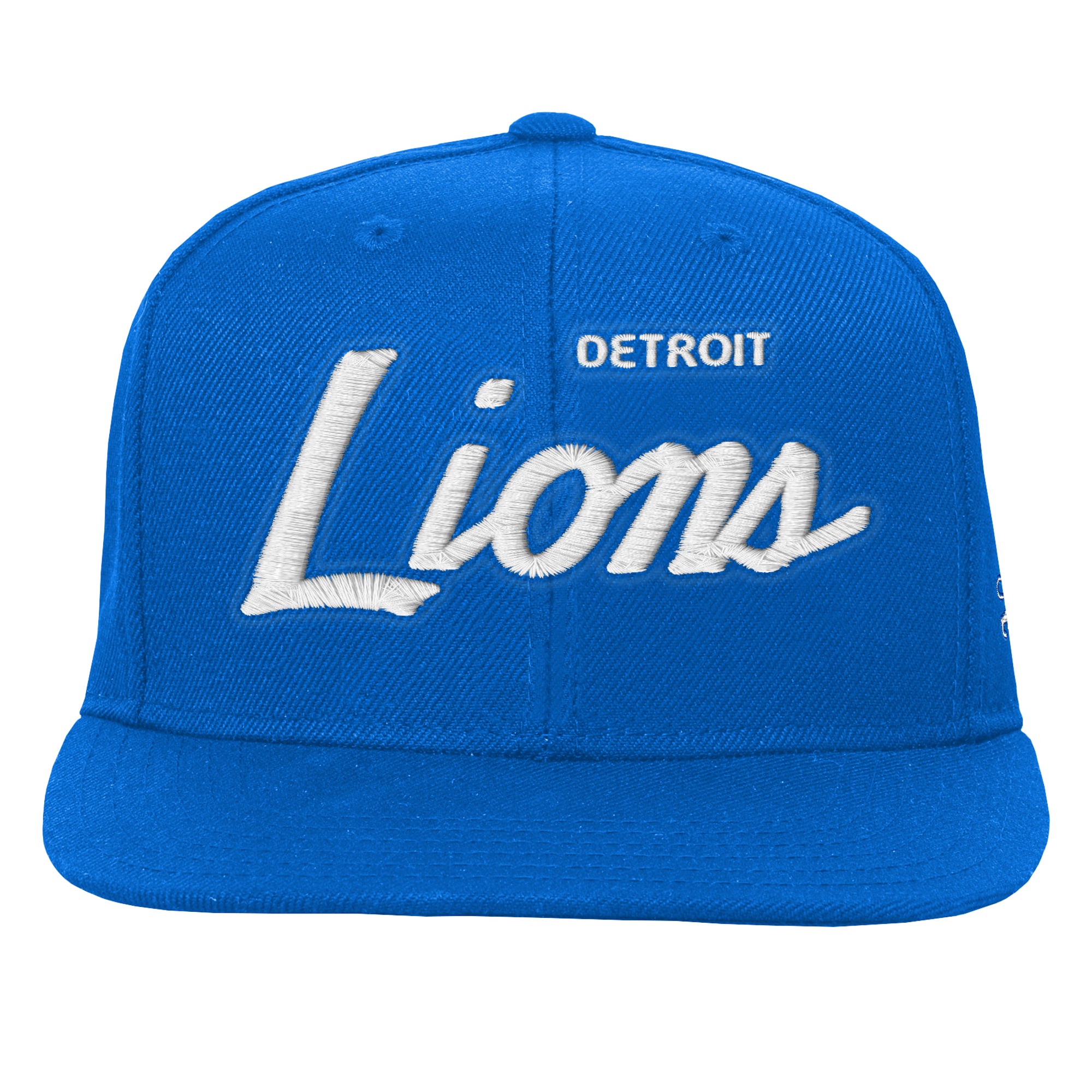 Youth Mitchell & Ness Blue Detroit Lions Head Coach Flat Brim Snapback Hat