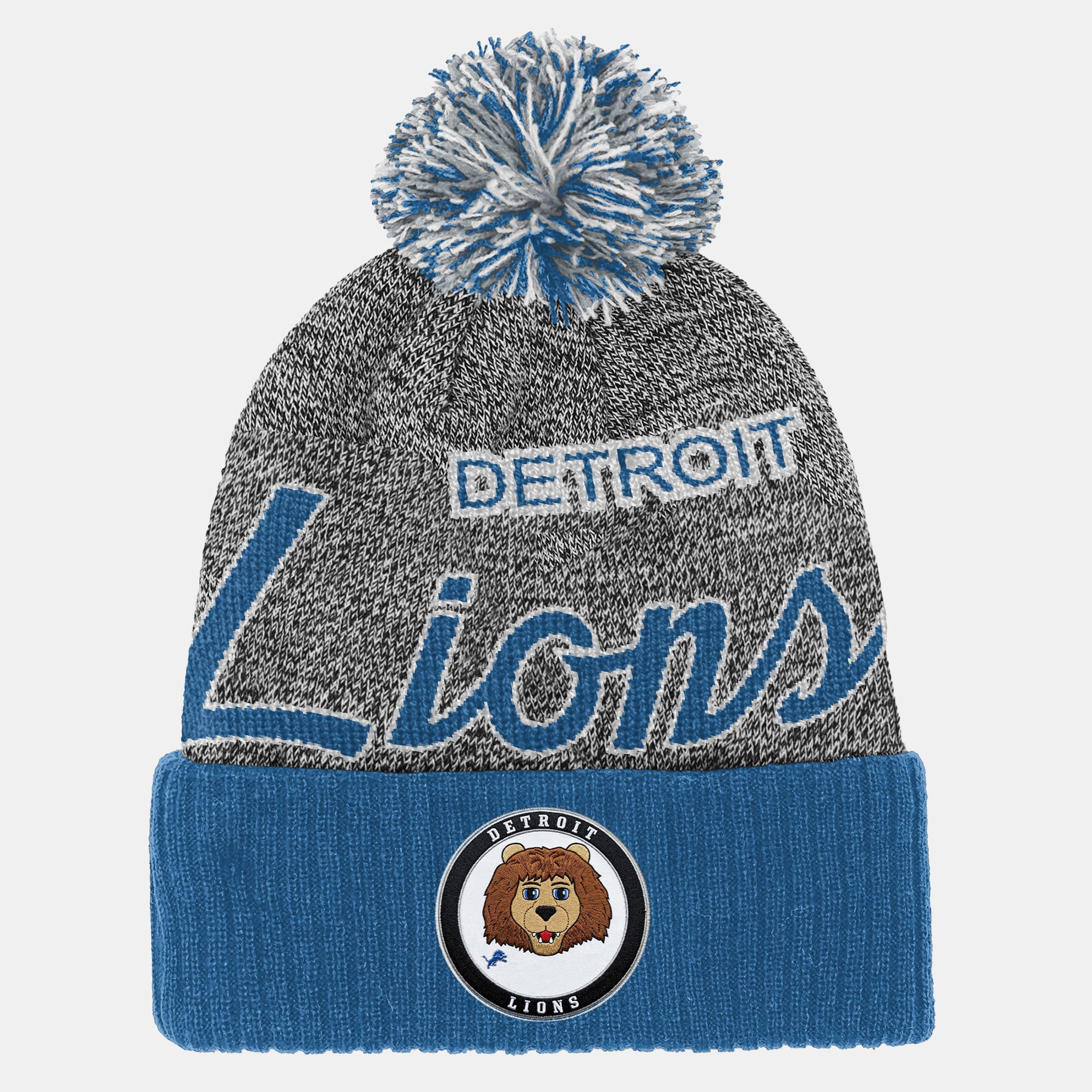 Bonnet à revers bleu clair Mitchell & Ness Detroit Lions pour enfant