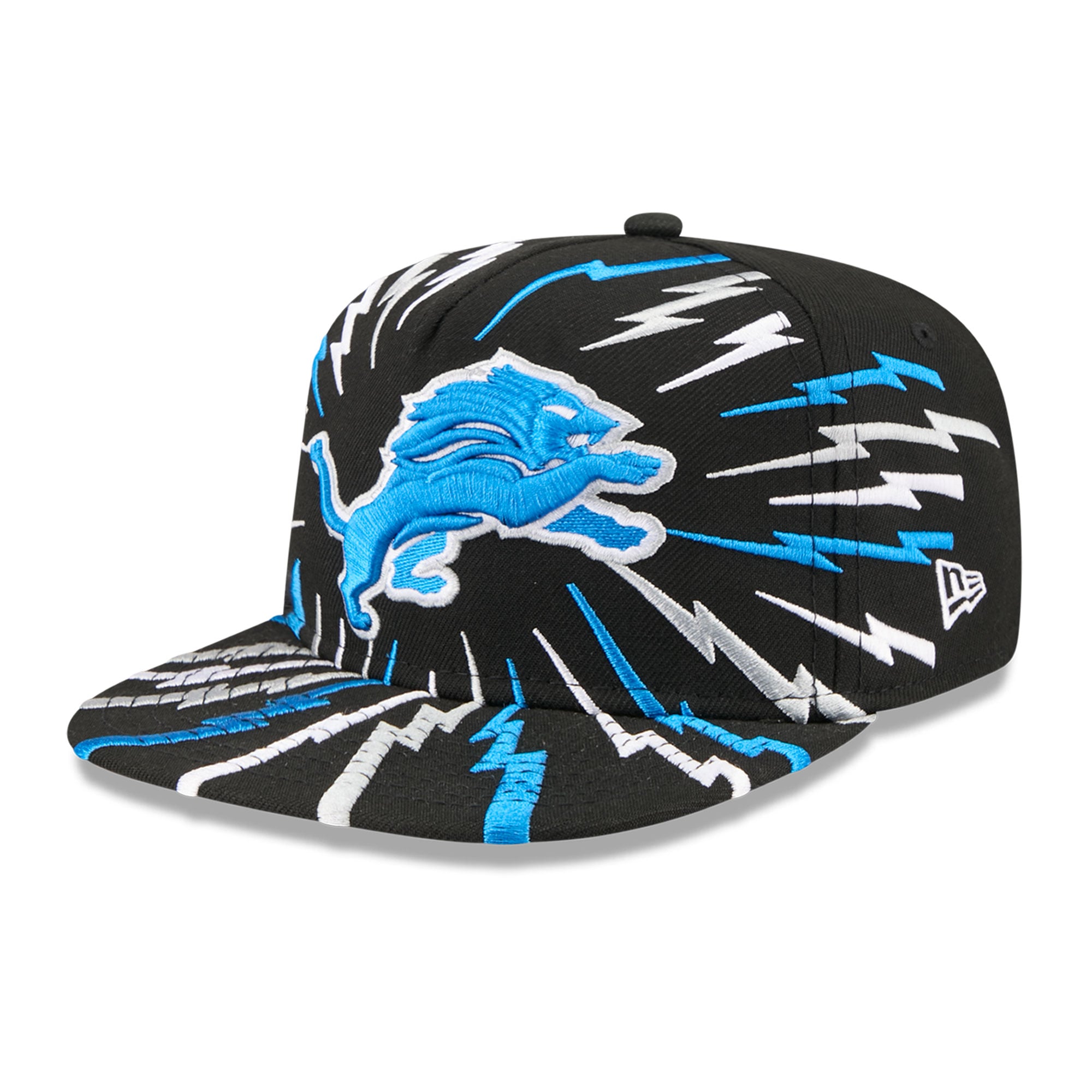Casquette snapback New Era 9FIFTY Bolt A-Frame noire pour jeunes des Lions de Détroit