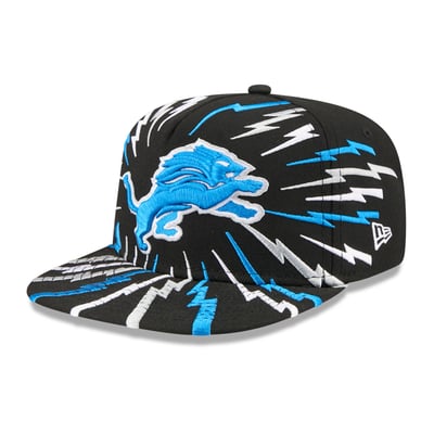 Detroit Lions New Era Youth Bolt A-Frame 9FIFTY Snapback Hat - Black