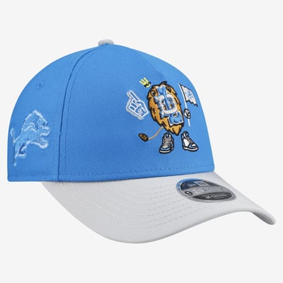 Detroit Lions New Era Youth Cartoon 9FORTY A-Frame Adjustable Hat - Blue
