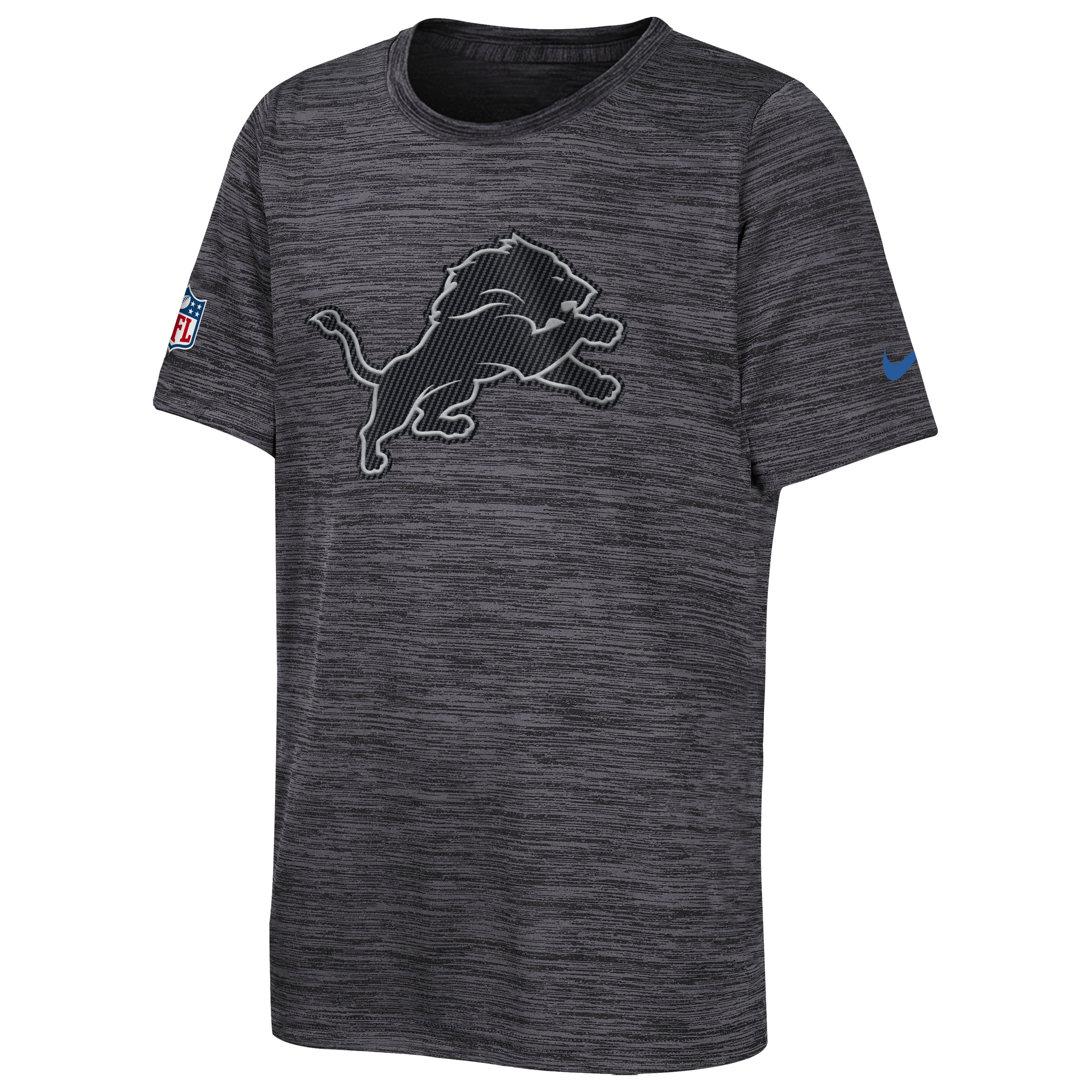 Youth Nike Anthracite Detroit Lions 2026 Rivalries Collection Sideline Velocity T-Shirt