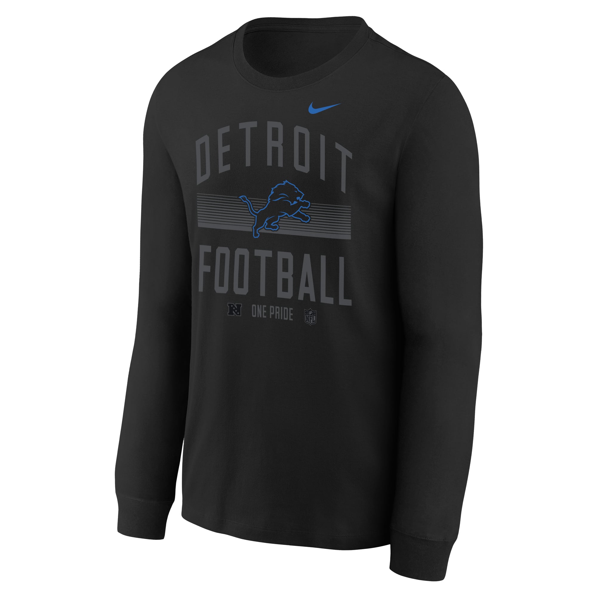 T-shirt à manches longues Nike Detroit Lions Essential noir pour jeunes