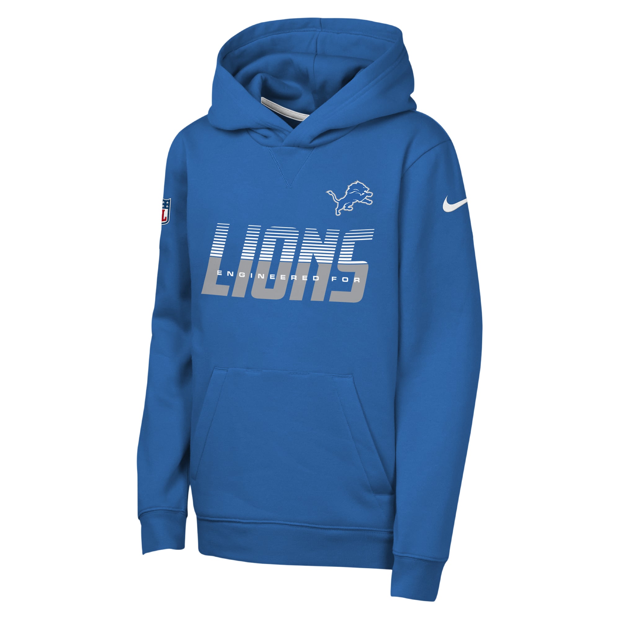 Youth Nike Blue Detroit Lions Sideline Dri-FIT Hoodie