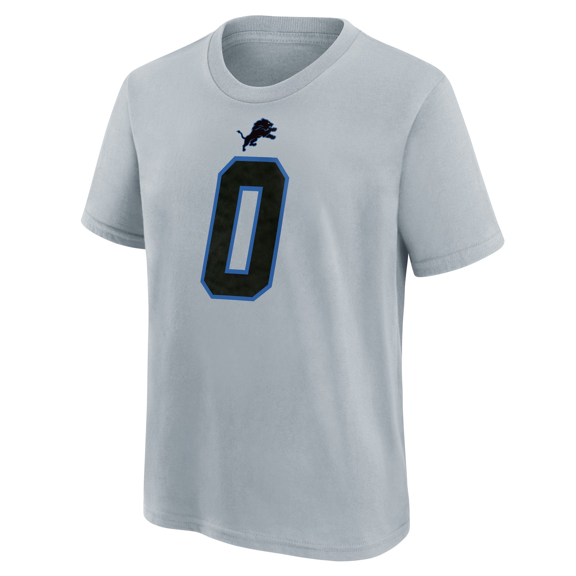Youth Nike Jahmyr Gibbs Silver Detroit Lions 2026 Rivalries Collection Name & Number T-Shirt
