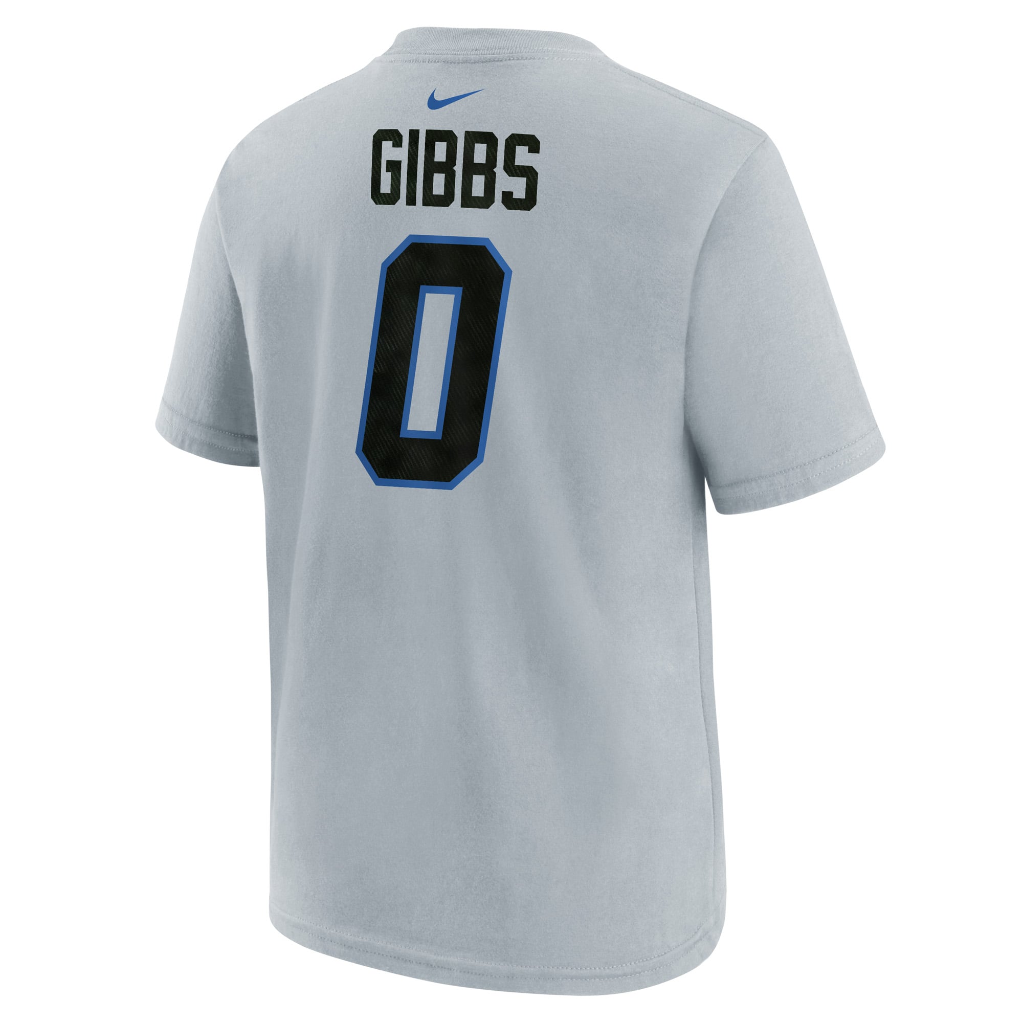 Youth Nike Jahmyr Gibbs Silver Detroit Lions 2026 Rivalries Collection Name & Number T-Shirt