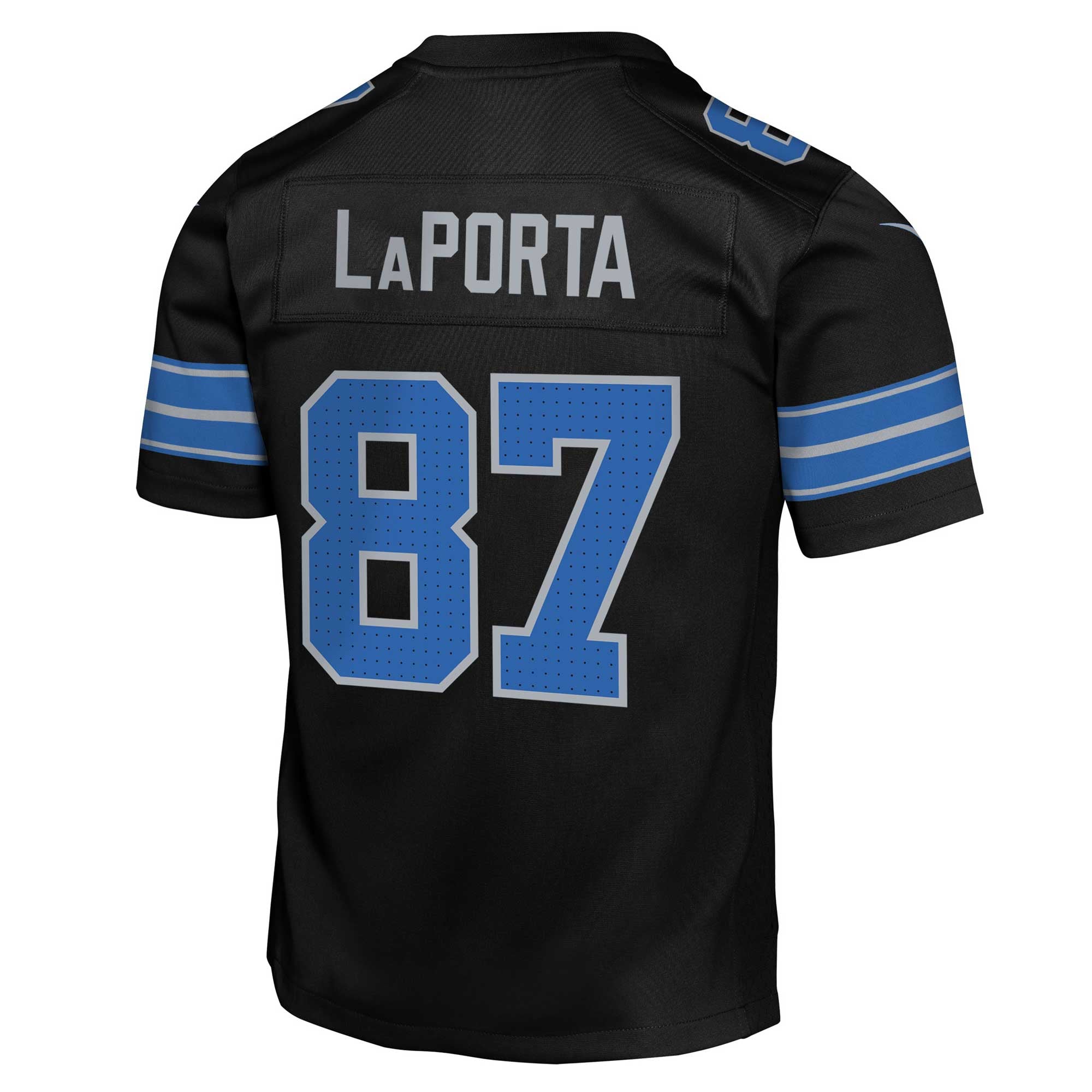 Maillot de match Nike Sam LaPorta Lions Détroit pour jeunes, noir