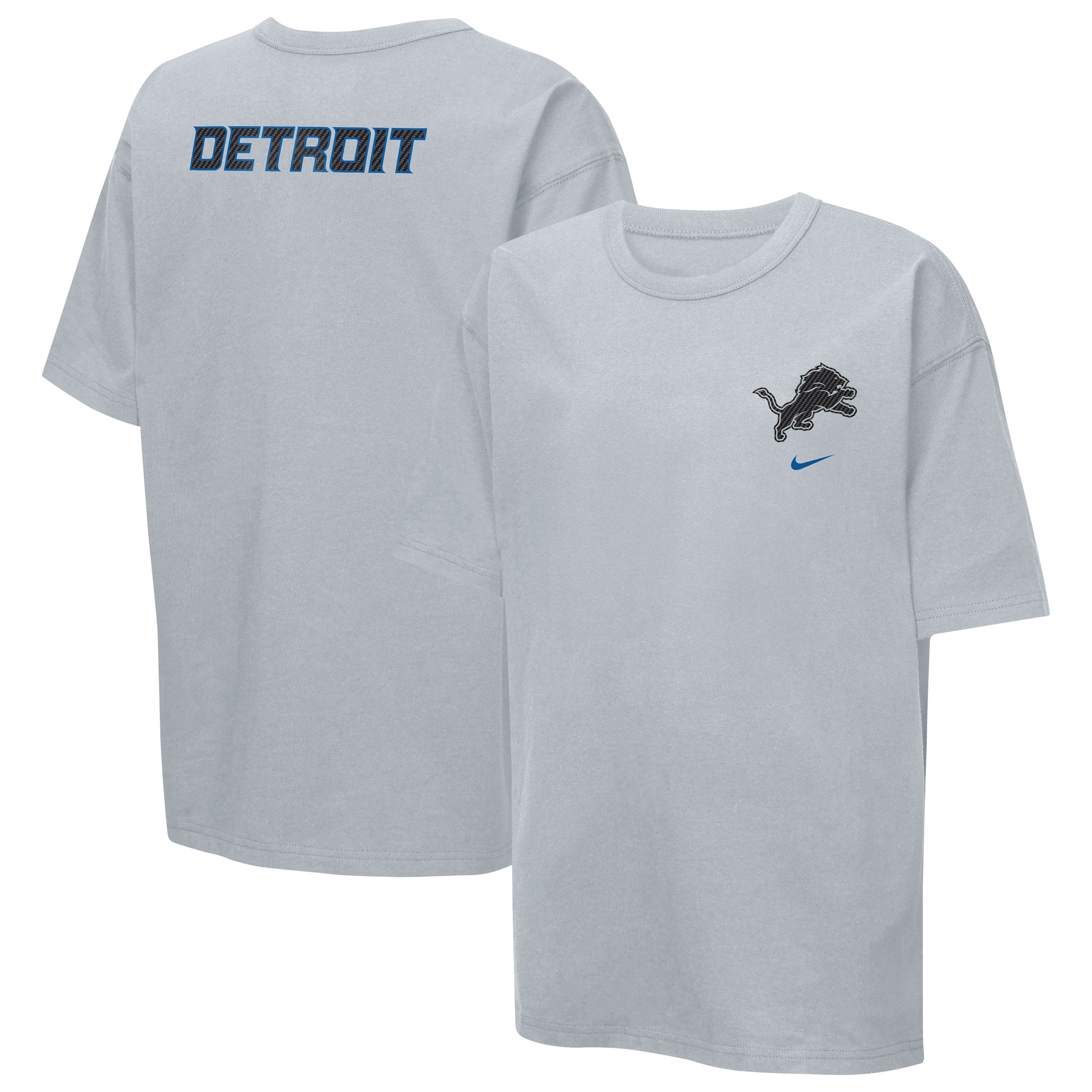 Youth Nike  Silver Detroit Lions 2026 Rivalries Collection Helmet Max90 T-Shirt
