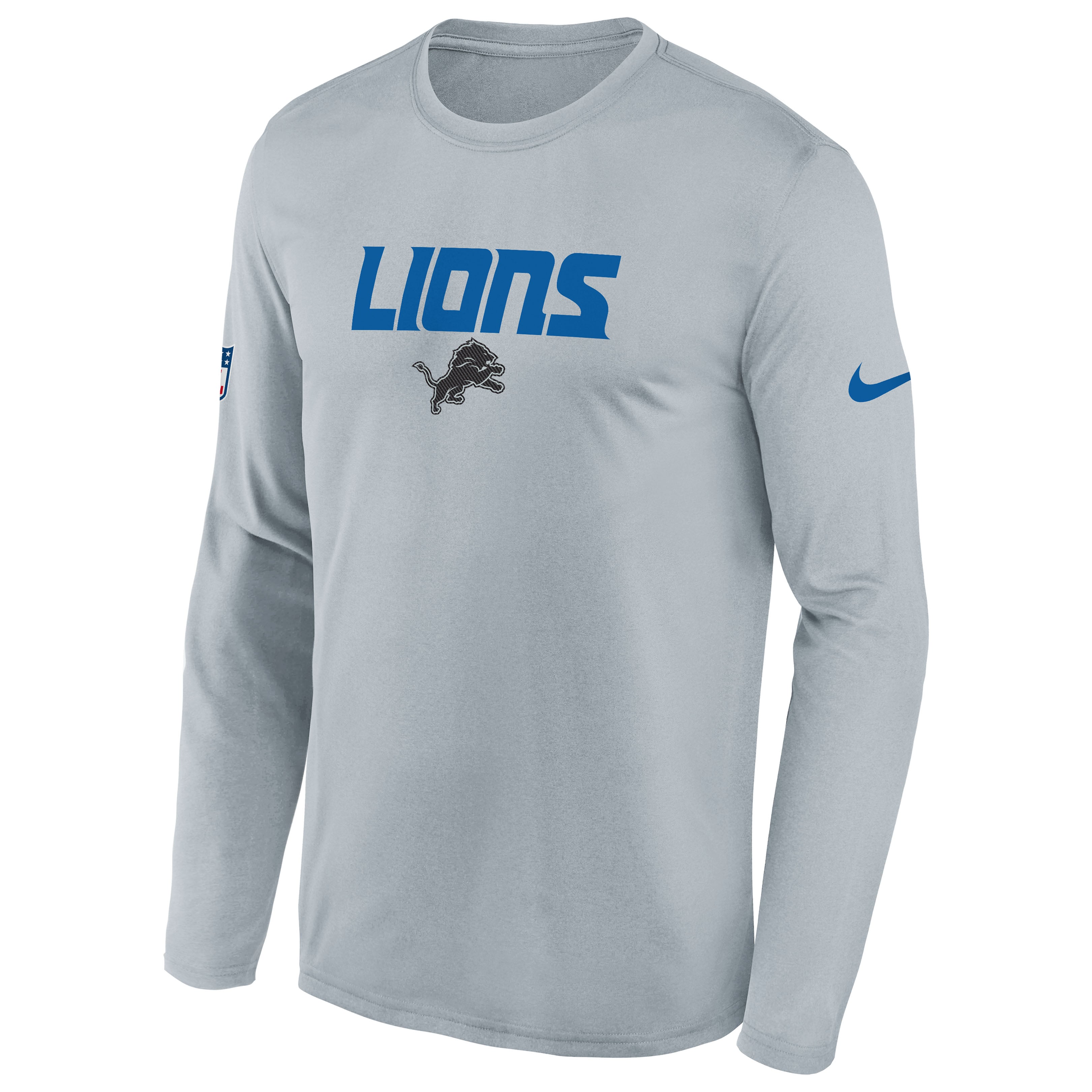 Youth Nike  Silver Detroit Lions 2026 Rivalries Collection Sideline Legend Long Sleeve T-Shirt