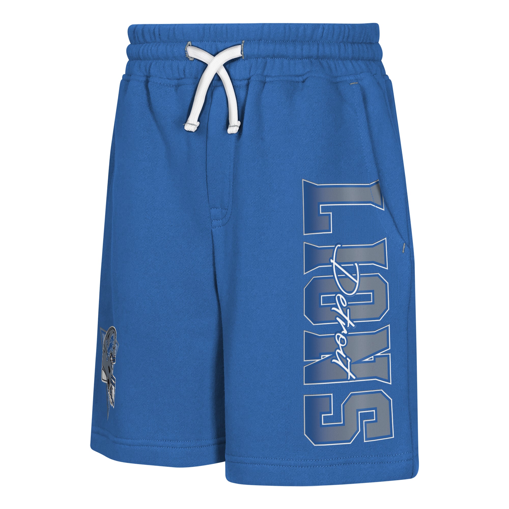 Youth Outerstuff Blue Detroit Lions Audible Fleece Shorts