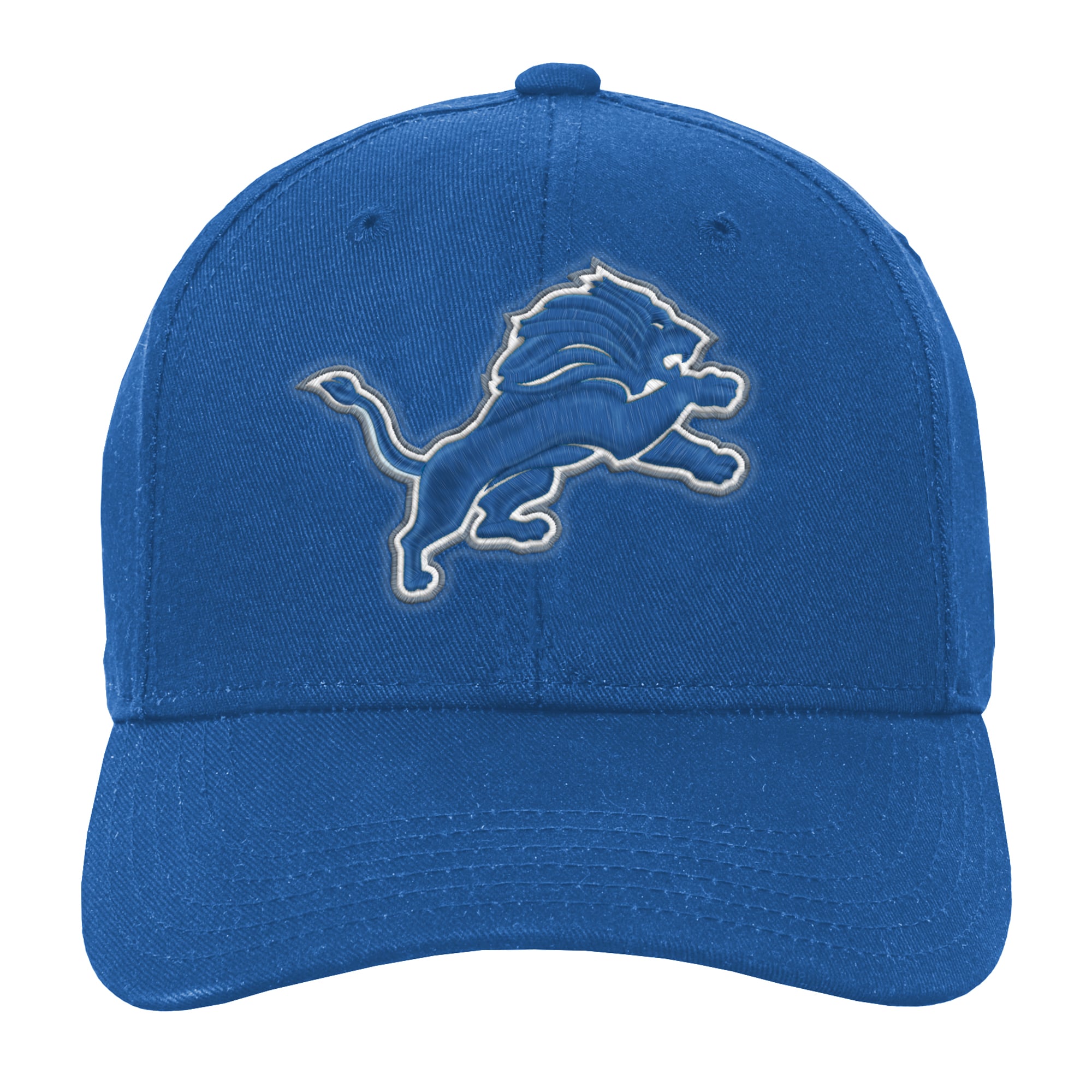 Youth Outerstuff Blue Detroit Lions Pre-Curved Snapback Hat