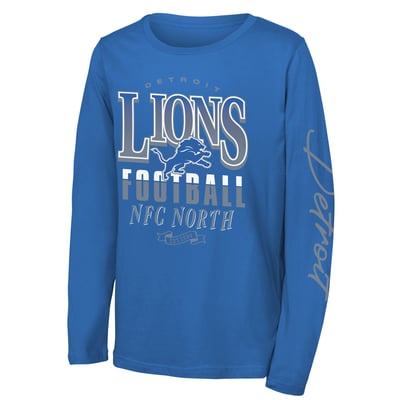 Detroit Lions Outerstuff Youth Real Ones Long Sleeve T-Shirt - Blue