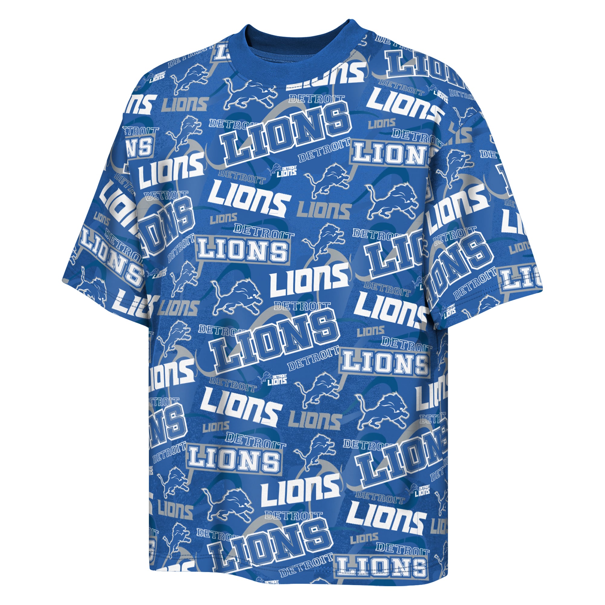 Youth Outerstuff  Blue Detroit Lions Shift Crew T-Shirt