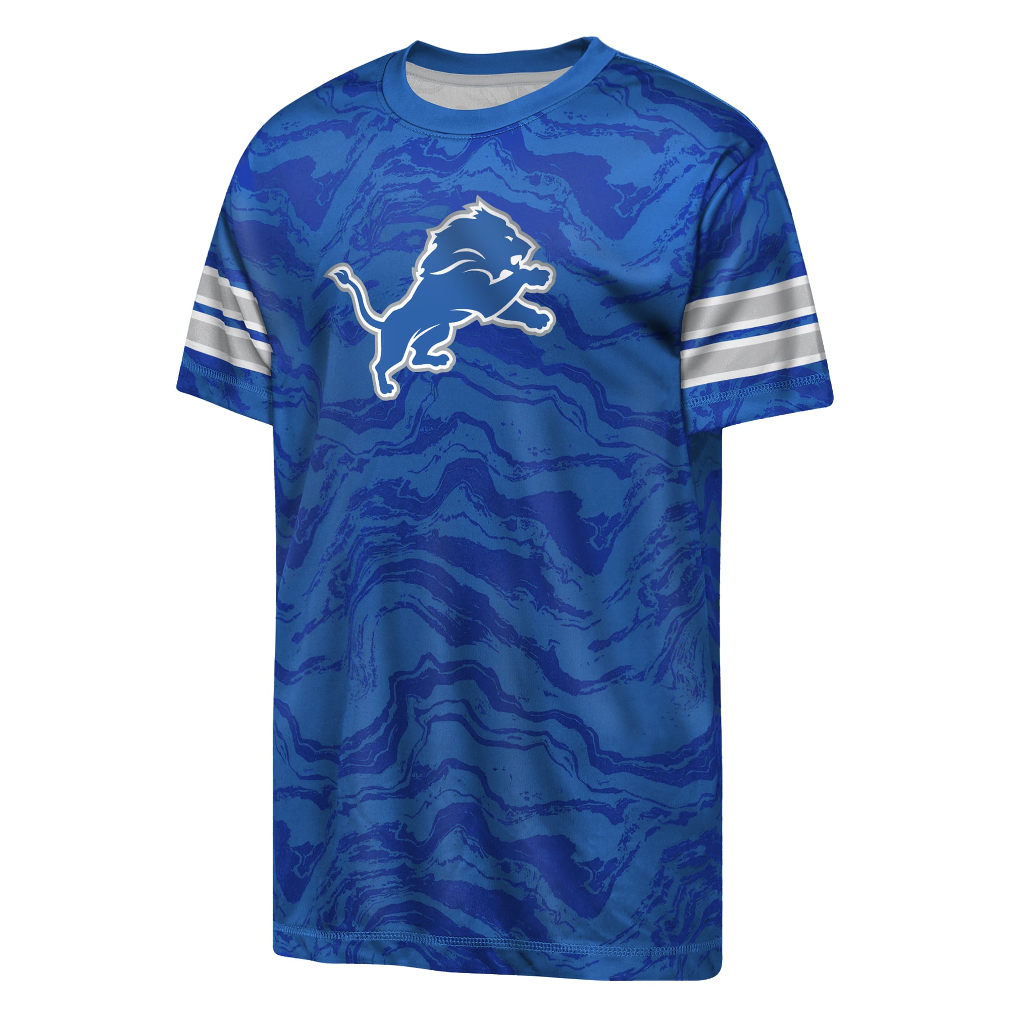 T-shirt de performance Youth Outerstuff Blue Detroit Lions Slant Route