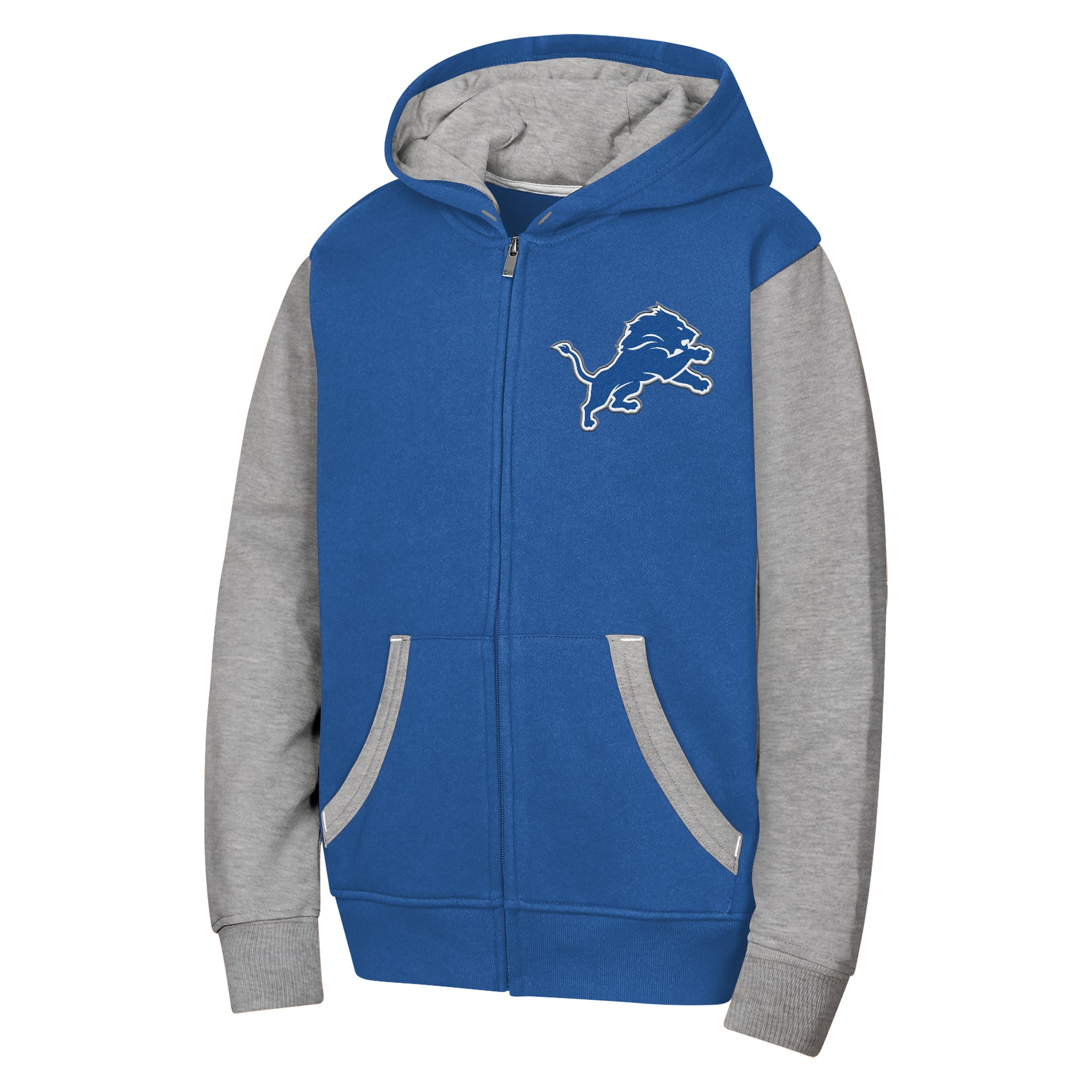 Sweat à capuche zippé bleu Detroit Lions Stadium pour jeunes de la marque Outerstuff