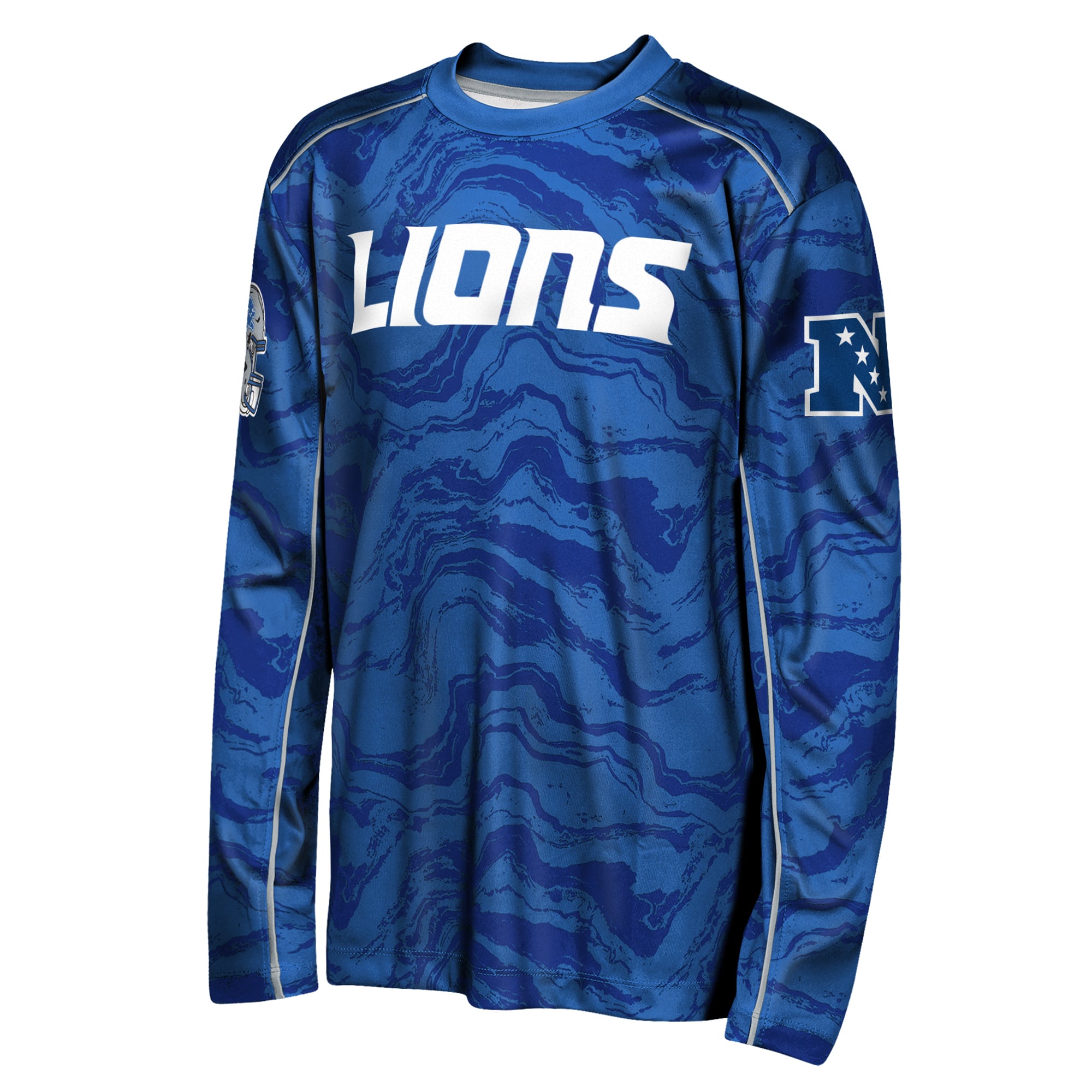 T-shirt à manches longues Youth Outerstuff Blue Detroit Lions Tailgate Performance