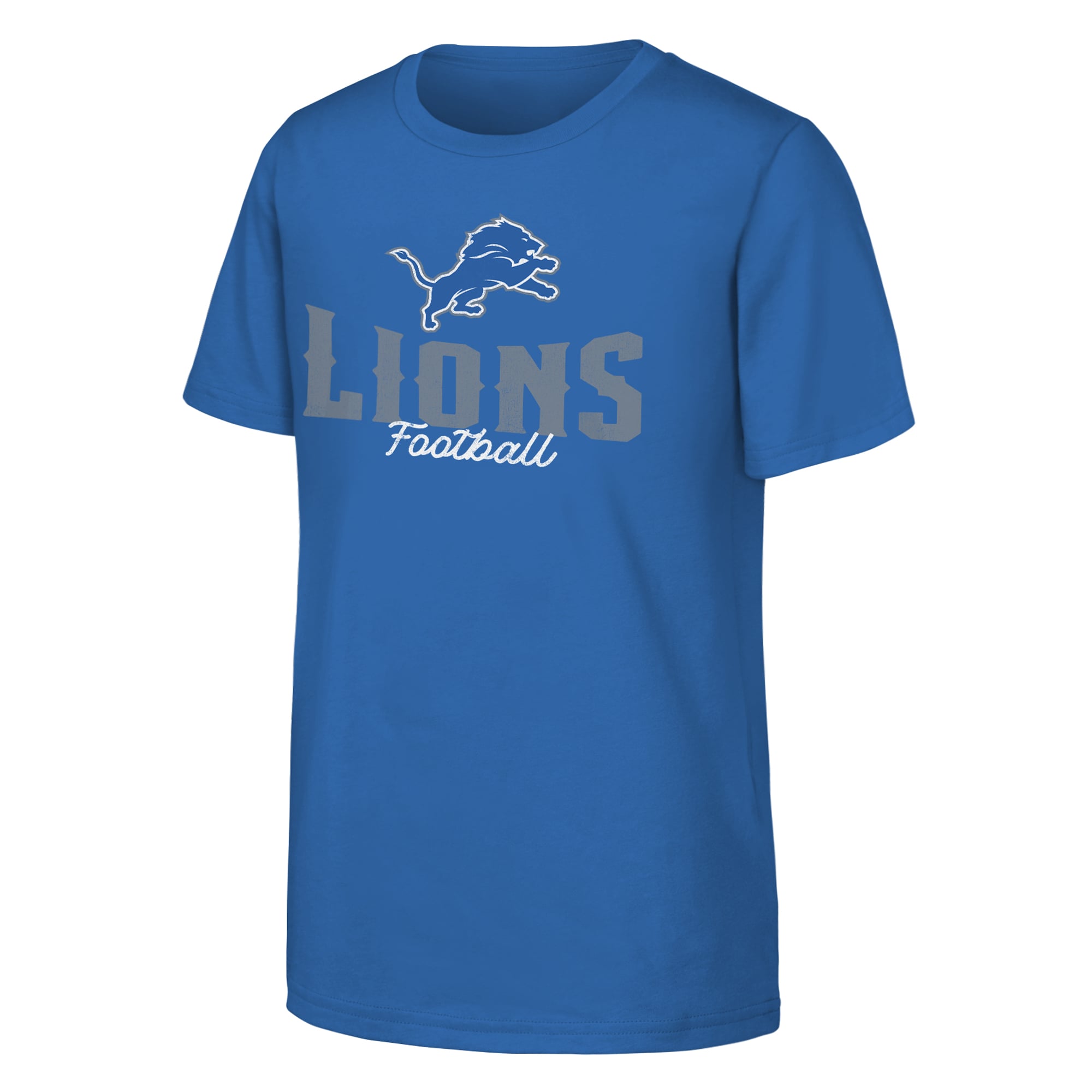 T-shirt bleu Detroit Lions pour jeunes Outerstuff