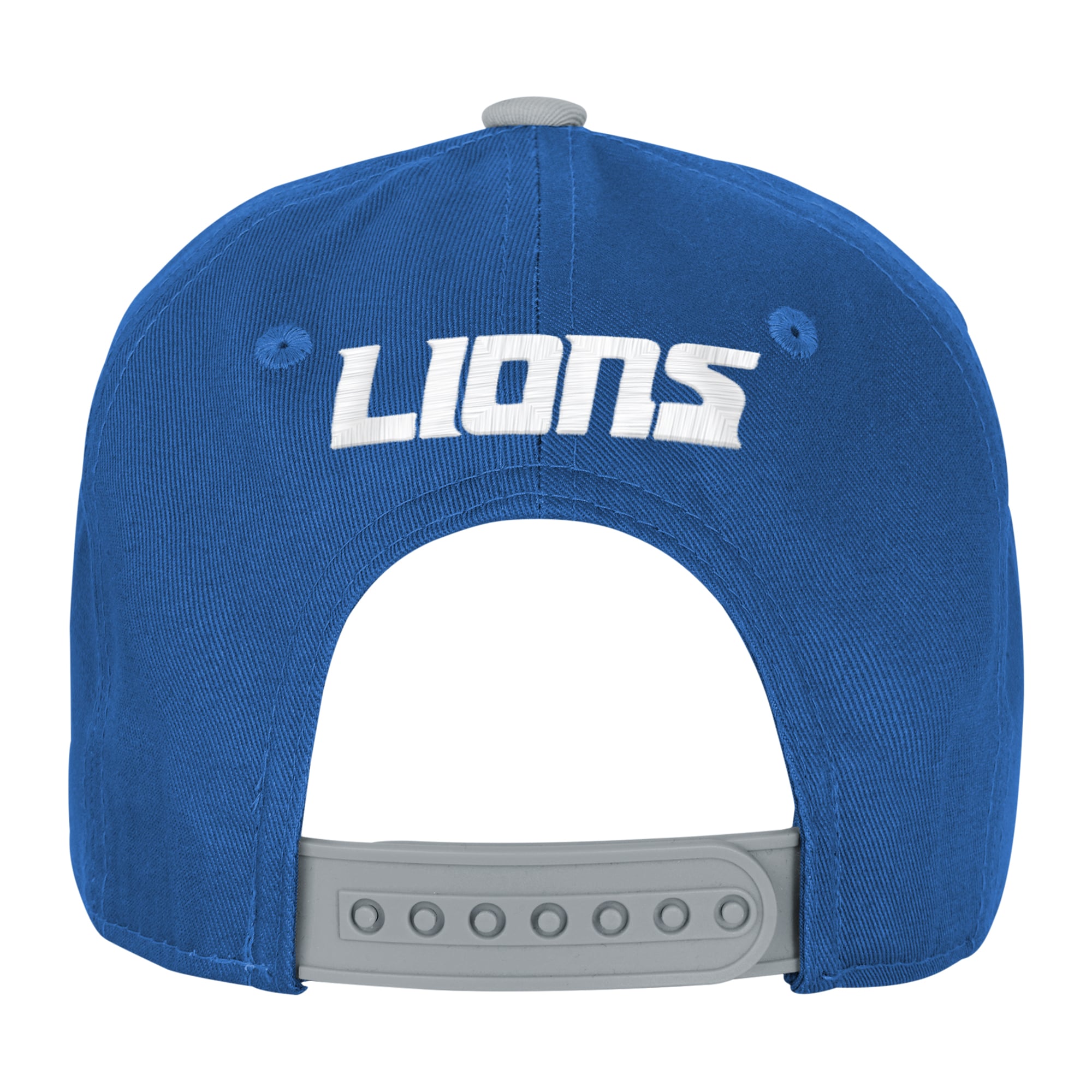 Casquette snapback à visière plate bleue/grise Detroit Lions pour jeunes