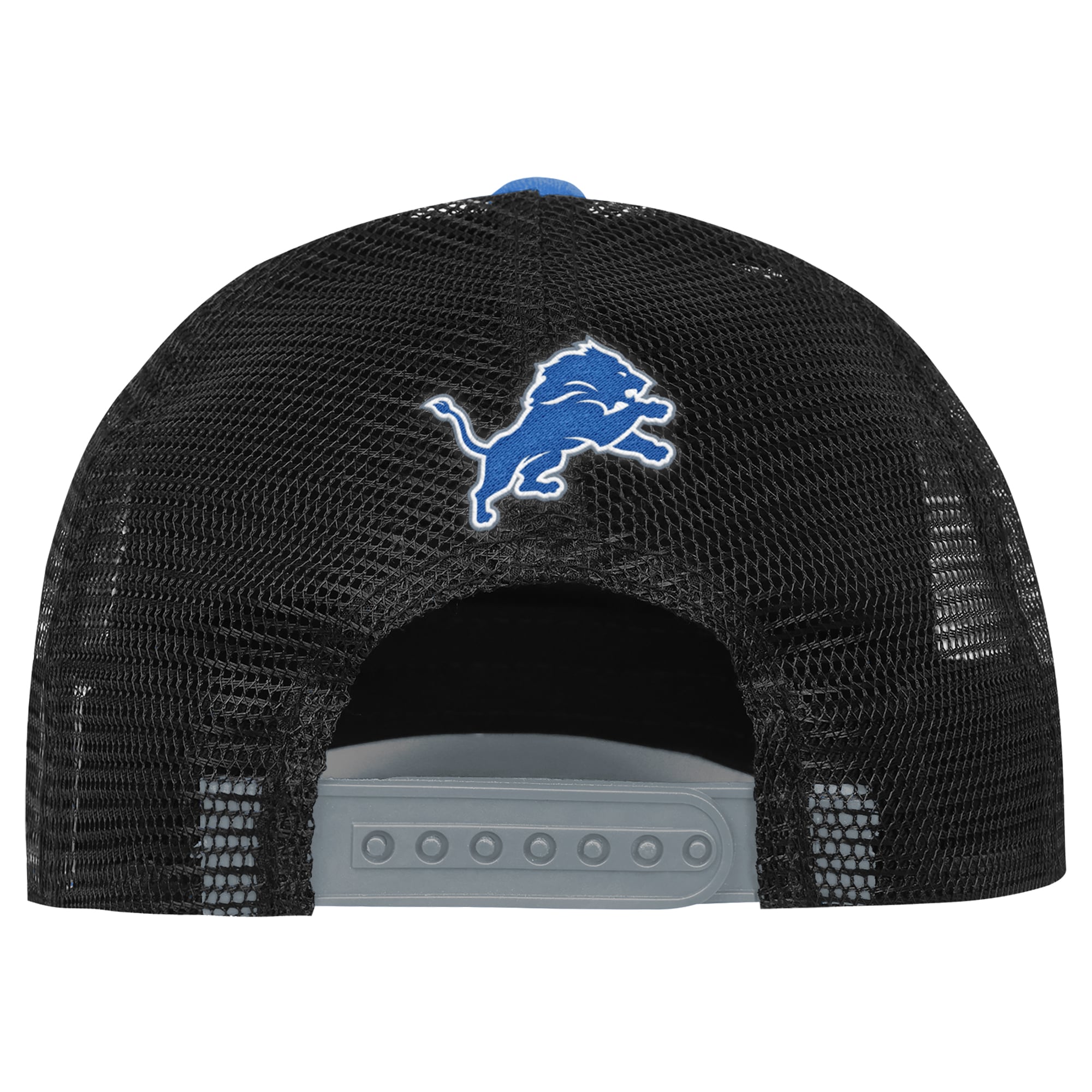 Youth Outerstuff Blue/Silver Detroit Lions Handoff Foam Adjustable Trucker Hat