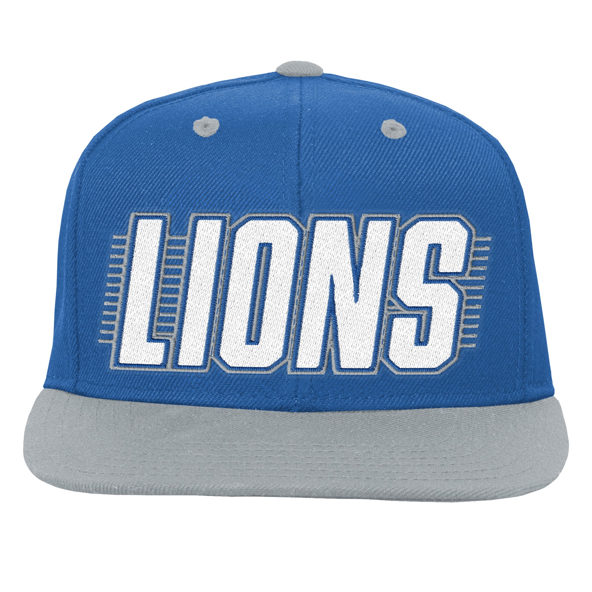 Casquette snapback bleue et argentée Detroit Lions pour jeunes Outerstuff