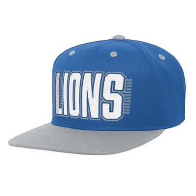 Detroit Lions Outerstuff Youth Snapback Hat - Blue/Silver