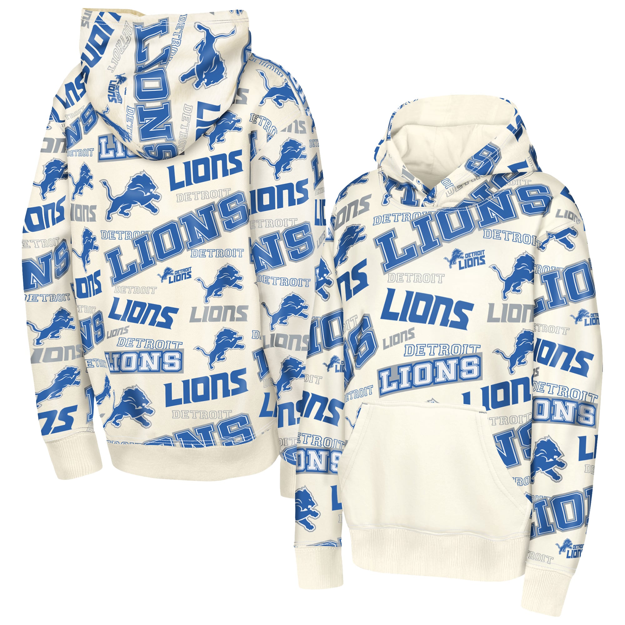 Sweat à capuche Youth Outerstuff Cream Detroit Lions Shake & Bake
