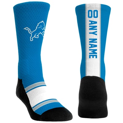  Detroit Lions Rock Em Youth Custom Jersey Crew Socks - Blue