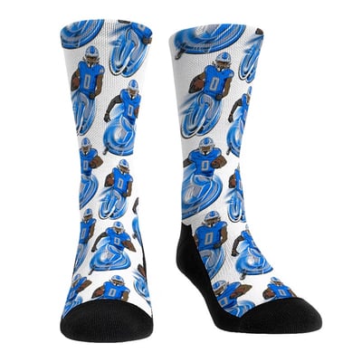 Jahmyr Gibbs Detroit Lions Rock Em Youth Player Celebration Crew Socks