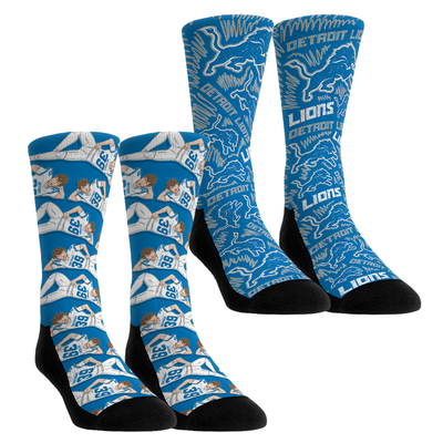 Jake Bates Detroit Lions Rock Em Youth 2-Pack Reverse Hurdle Crew Socks Set