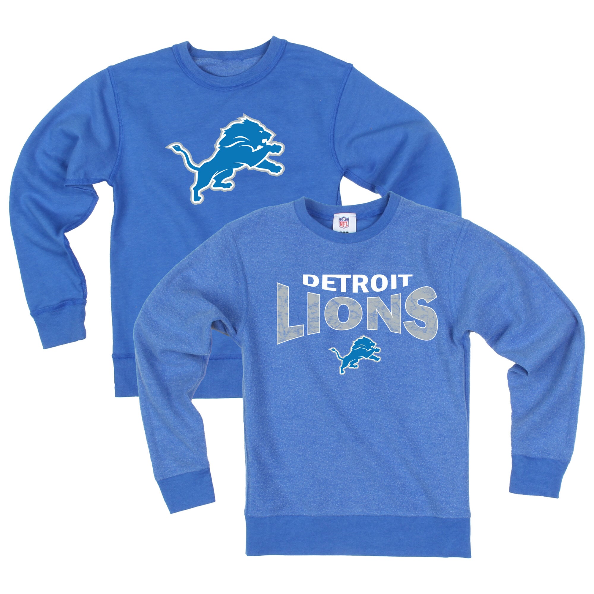 Sweat-shirt réversible en polaire bleu Detroit Lions pour jeunes Wes & Willy