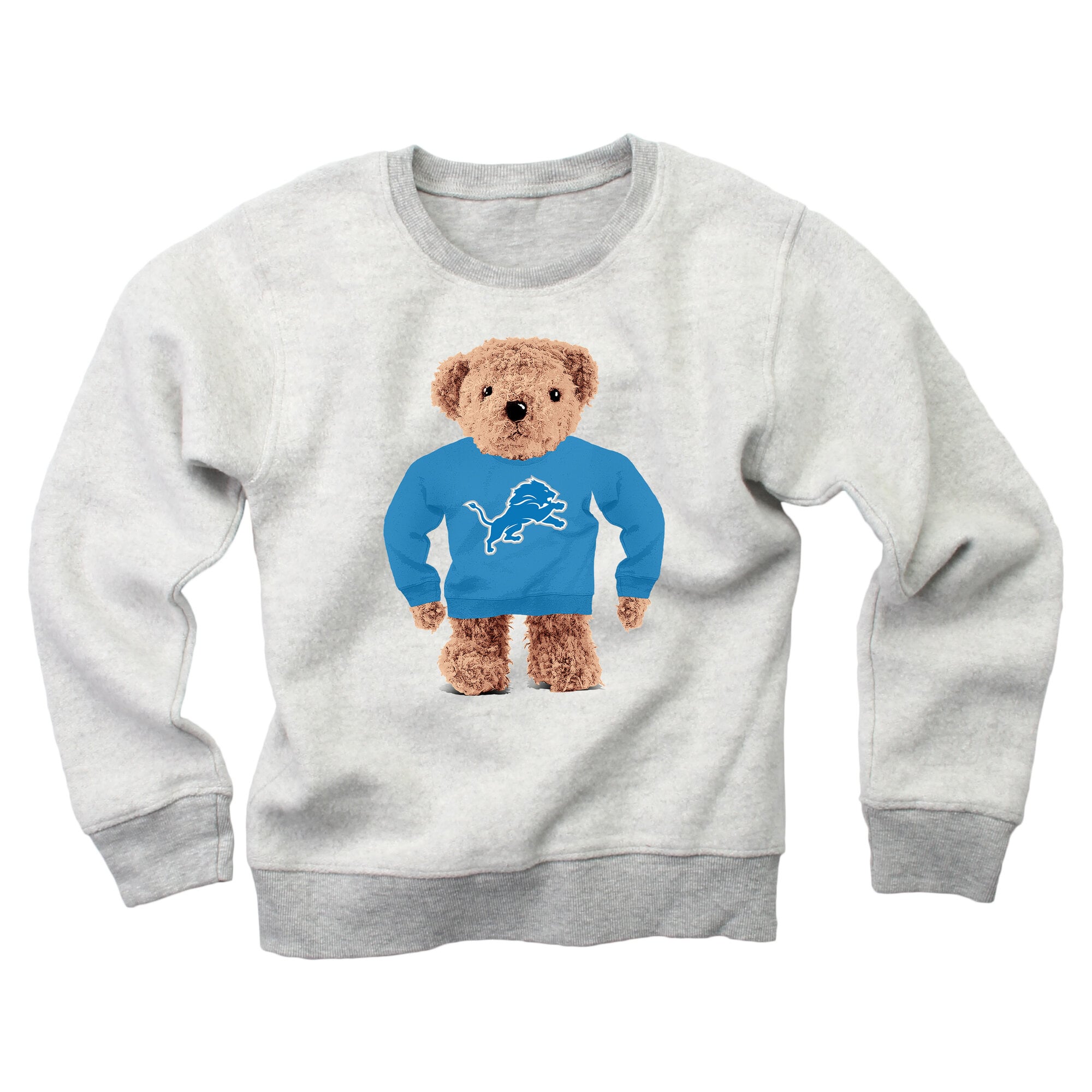 Sweat-shirt en polaire inversée Wes & Willy Gray Detroit Lions pour enfants