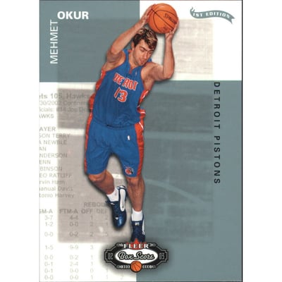 2002-03 Fleer Box Score First Edition #179 Mehmet Okur RS