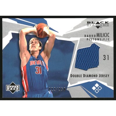 2003-04 Black Diamond Jerseys Double Diamond #BD2MI Darko Milicic