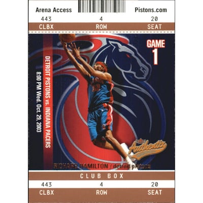 2003-04 Fleer Authentix Club Box #32 Richard Hamilton