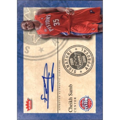 2008-09 Fleer Signature Approval #SACS Cheikh Samb