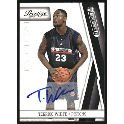 2010-11 Prestige Bonus Shots Black Signatures #195 Terrico White/99